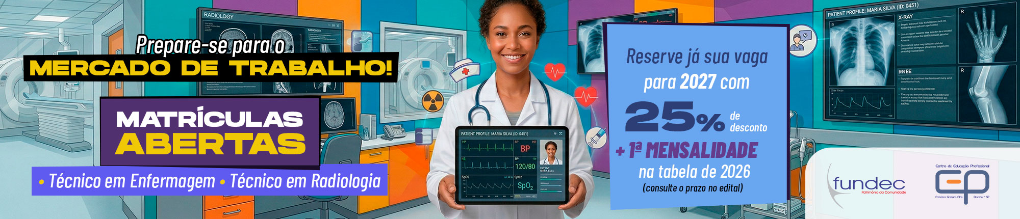 Cursos Técnicos - Matrículas até 24/07/2026