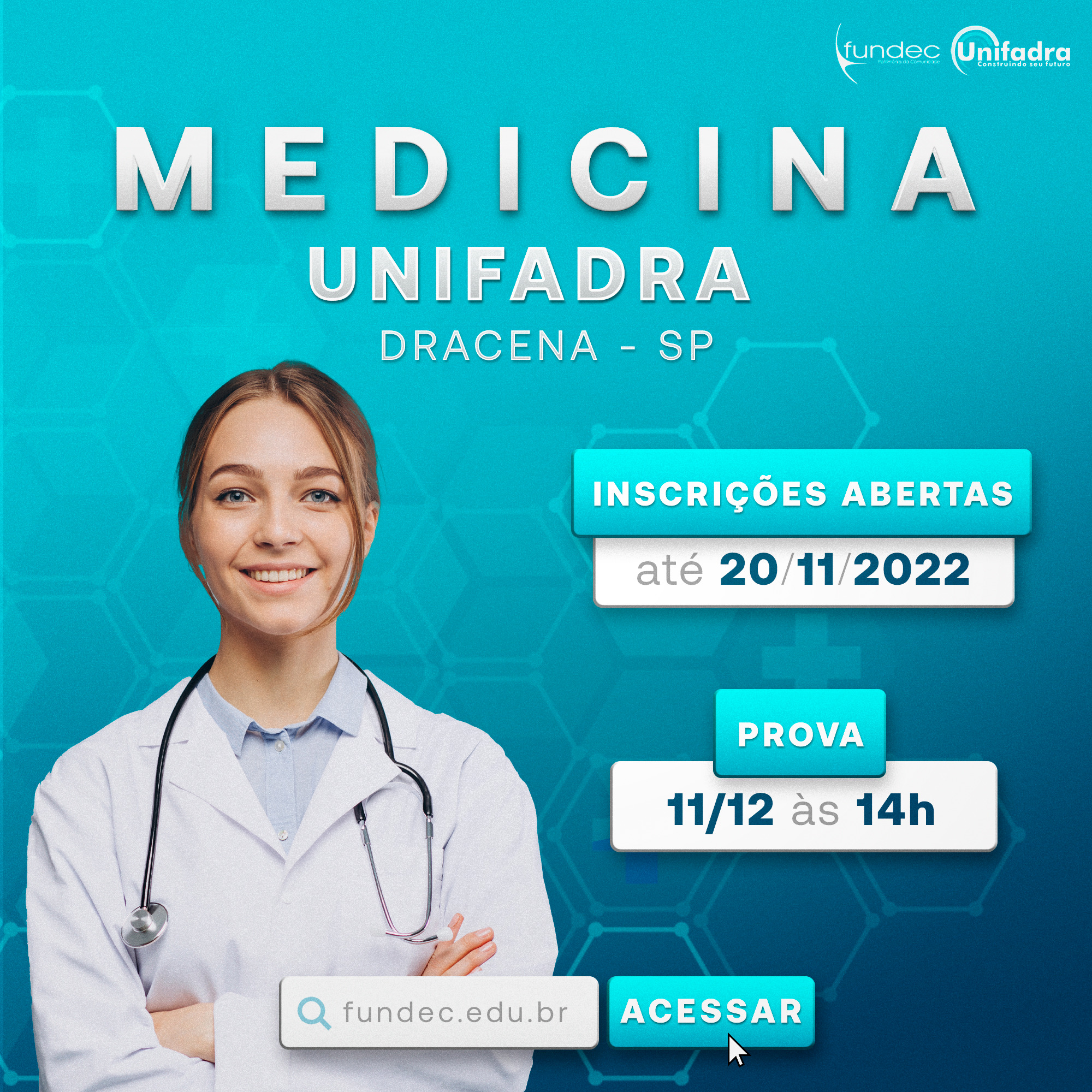 Reta final: últimas semanas de inscrições para o Vestibular de Inverno da  Unifadra/Fundec Dracena